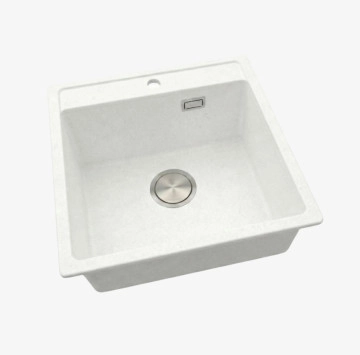 Кухненска мивка 52/51см. бяла/White